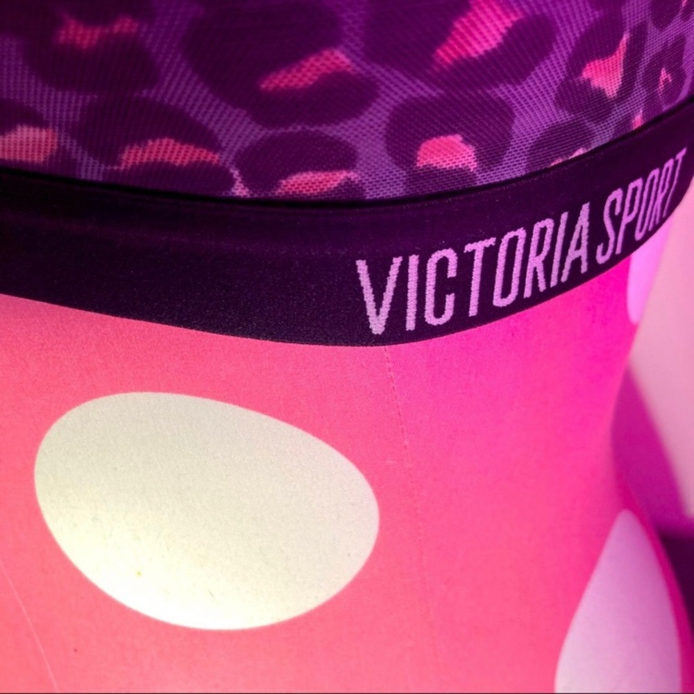 Victoria’s Secret Sports Bra 32C Victoria Sport Very Sexy Leopard Gym VSX Logo - Picture 3 of 13